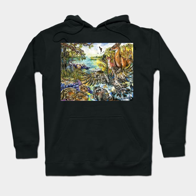 Wildlife of the Eastern Woodlands Hoodie by 10000birds